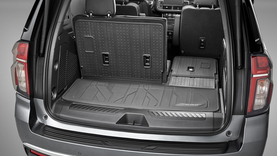 Tapete de cajuela de vinil rigido con logo Chevrolet con cobertura extendida